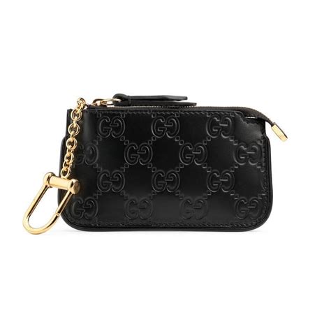 gucci signature key case black|gucci keychain for women.